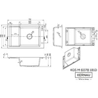 Кухонная мойка Kernau KGS M 6078 1B1D Pure White - Превью изображения №2 — Интернет-магазин ПроЗаказ