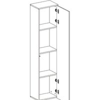 Шкаф-пенал НК-Мебель Point Тип-40 (белый/белый глянец) - Превью изображения №2 — Интернет-магазин ПроЗаказ