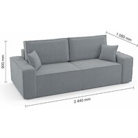 Диван Mio Tesoro Бриз (Velutto 52) - Превью изображения №6 — Интернет-магазин ПроЗаказ