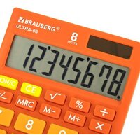 Бухгалтерский калькулятор BRAUBERG Ultra-08-RG 250511 (оранжевый) - Превью изображения №7 — Интернет-магазин ПроЗаказ