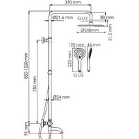 Душевая система  Wasserkraft A188.257.155.WM Thermo - Превью изображения №3 — Интернет-магазин ПроЗаказ