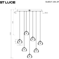 Подвесная люстра ST Luce SL6017.101.07 - Превью изображения №7 — Интернет-магазин ПроЗаказ