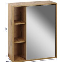  Doratiz Шкаф с зеркалом Doratiz Лофт 60 2712.114 (ватан) - Превью изображения №7 — Интернет-магазин ПроЗаказ