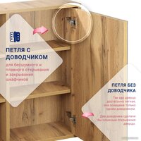  Doratiz Шкаф с зеркалом Doratiz Лофт 60 2712.114 (ватан) - Превью изображения №12 — Интернет-магазин ПроЗаказ