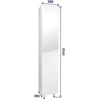  Doratiz Шкаф-пенал Аква 36 2712.396 (белый,напольный) - Превью изображения №11 — Интернет-магазин ПроЗаказ