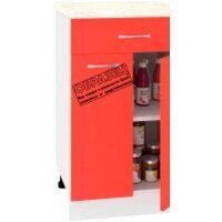 Шкаф напольный Кортекс-мебель Корнелия Лира НШ50р1ш (дуб сонома/марсель) - Превью изображения №5 — Интернет-магазин ПроЗаказ