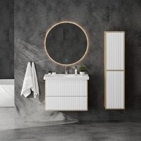  Onika Тумба под умывальник Дайлер 80 108061 (белый/дуб сонома) - Превью изображения №6 — Интернет-магазин ПроЗаказ