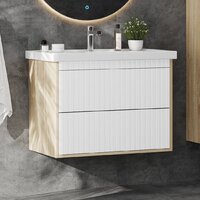  Onika Тумба под умывальник Дайлер 80 108061 (белый/дуб сонома) - Превью изображения №8 — Интернет-магазин ПроЗаказ