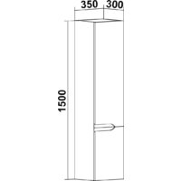  Runo Шкаф-пенал для ванной Стокгольм 35 правый (подвесной) - Превью изображения №5 — Интернет-магазин ПроЗаказ