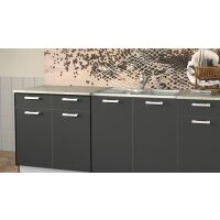 Шкаф напольный Интерлиния Компо НШ80рш2 (антрацит) - Превью изображения №2 — Интернет-магазин ПроЗаказ