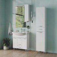  Onika Шкаф-пенал для ванной Модерн 36.17 L с корзиной 403602 - Превью изображения №2 — Интернет-магазин ПроЗаказ