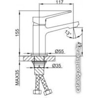 Смеситель FRAP H62-9 F1062-9 - Превью изображения №5 — Интернет-магазин ПроЗаказ