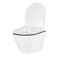 Унитаз подвесной Roxen Antares Black 530110-01B Rimless Soft Close - Превью изображения №6 — Интернет-магазин ПроЗаказ