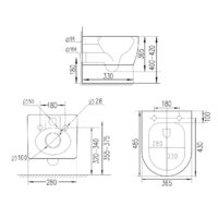 Унитаз подвесной Roxen Antares Black 530110-01B Rimless Soft Close - Превью изображения №11 — Интернет-магазин ПроЗаказ