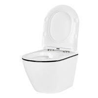 Унитаз подвесной Roxen Antares Black 530110-01B Rimless Soft Close - Превью изображения №7 — Интернет-магазин ПроЗаказ