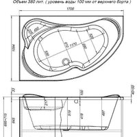 Ванна Aquanet Capri 170x110 L (с каркасом и экраном) - Превью изображения №11 — Интернет-магазин ПроЗаказ