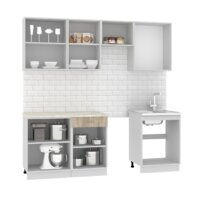 Готовая кухня Mio Tesoro Экстра-лайт 2.2 (дуб сонома/королевский опал) - Превью изображения №3 — Интернет-магазин ПроЗаказ