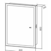  Silver Mirrors Шкаф с зеркалом Киото-2 60 L LED-00002679 - Превью изображения №4 — Интернет-магазин ПроЗаказ