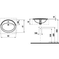 Умывальник Roca Adora 52x41 [327204000] - Превью изображения №2 — Интернет-магазин ПроЗаказ