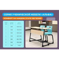 Ученический стол Sheffilton SHT-T-TN13/3-5 (антрацит/береза) - Превью изображения №12 — Интернет-магазин ПроЗаказ