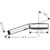 Душевая лейка Hansgrohe Pulsify Select 105 3jet Activation 24100000 (хром) - Превью изображения №9 — Интернет-магазин ПроЗаказ