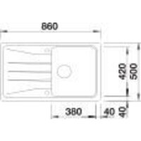 Кухонная мойка Blanco Sona 5 S 527151 (мягкий белый) - Превью изображения №8 — Интернет-магазин ПроЗаказ