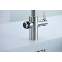 Смеситель Blanco Evol-S Volume с дозатором воды (рычаг справа, нержавеющая сталь) - Превью изображения №6 — Интернет-магазин ПроЗаказ