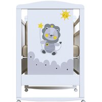 Классическая детская кроватка VDK Happy Lion колесо-качалка (белый) - Превью изображения №2 — Интернет-магазин ПроЗаказ