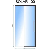 Душевая дверь Rea Solar 100 (золото/прозрачное стекло) - Превью изображения №5 — Интернет-магазин ПроЗаказ