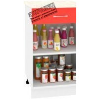 Шкаф напольный Кортекс-мебель Корнелия Лира НШ50р1ш (дуб сонома/мадрид) - Превью изображения №4 — Интернет-магазин ПроЗаказ