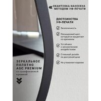 Зеркало с подсветкой  EMZE 49х115 LED.UV.NF.49.115.CHE.4K (черный с УФ-окантовкой и подсветкой) - Превью изображения №5 — Интернет-магазин ПроЗаказ