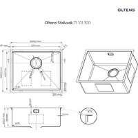 Кухонная мойка Oltens Stalvask 71101300 - Превью изображения №2 — Интернет-магазин ПроЗаказ