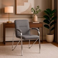 Офисный стул AksHome Samba AKS-1 (Leto 68 темно-серая ткань, мягкие подлокотники) - Превью изображения №3 — Интернет-магазин ПроЗаказ