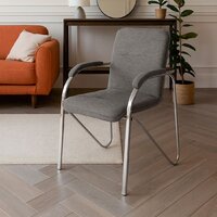 Офисный стул AksHome Samba AKS-1 (Leto 68 темно-серая ткань, мягкие подлокотники) - Превью изображения №2 — Интернет-магазин ПроЗаказ