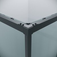 Душевой уголок Grossman Galaxy 80x80x195 300.K33.01.8080.21.00 (черный матовый/прозрачное стекло) - Превью изображения №4 — Интернет-магазин ПроЗаказ