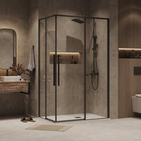 Душевой уголок Grossman Galaxy 80x80x195 300.K33.01.8080.21.00 (черный матовый/прозрачное стекло) - Превью изображения №7 — Интернет-магазин ПроЗаказ