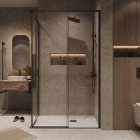 Душевой уголок Grossman Galaxy 80x80x195 300.K33.01.8080.21.00 (черный матовый/прозрачное стекло) - Превью изображения №9 — Интернет-магазин ПроЗаказ