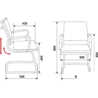 Офисный стул Бюрократ CH-993-Low-V/Black - Превью изображения №4 — Интернет-магазин ПроЗаказ