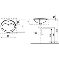 Умывальник Roca Adora 56x47 [327203000] - Превью изображения №2 — Интернет-магазин ПроЗаказ