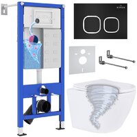 Roxen Antares Tornado в комплекте с инсталляцией StounFix Dual Fresh 6 в 1 968377 (кнопка: черный матовый)