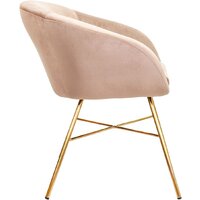 Стул с подлокотниками AksHome Amur (светло-коричневый велюр/золото) - Превью изображения №3 — Интернет-магазин ПроЗаказ