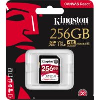 Карта памяти Kingston Canvas React SDR/256GB SDXC 256GB - Превью изображения №3 — Интернет-магазин ПроЗаказ