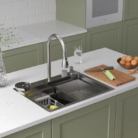 Кухонная мойка Roxen Stage Plus 560250-60 многофункциональная 8 в 1 (60*48/сатин) - Превью изображения №2 — Интернет-магазин ПроЗаказ