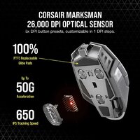 Игровая мышь Corsair M65 RGB Ultra Wireless (белый) - Превью изображения №4 — Интернет-магазин ПроЗаказ
