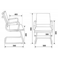Офисный стул Бюрократ CH-993-Low-V (красный/низкая спинка/хром) - Превью изображения №3 — Интернет-магазин ПроЗаказ