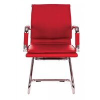 Офисный стул Бюрократ CH-993-Low-V (красный/низкая спинка/хром) - Превью изображения №2 — Интернет-магазин ПроЗаказ