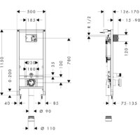 Инсталляция для унитаза Hansgrohe Iframe Universal 1022180 - Превью изображения №2 — Интернет-магазин ПроЗаказ
