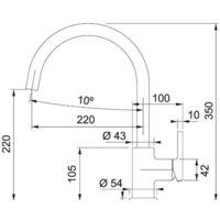 Смеситель Franke Lina XL 115.0626.019 (черный матовый) - Превью изображения №2 — Интернет-магазин ПроЗаказ