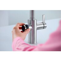 Смеситель Blanco Evol-S Volume с дозатором воды (рычаг справа, хром) - Превью изображения №5 — Интернет-магазин ПроЗаказ
