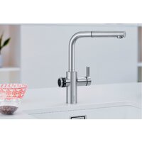 Смеситель Blanco Evol-S Volume с дозатором воды (рычаг справа, хром) - Превью изображения №2 — Интернет-магазин ПроЗаказ